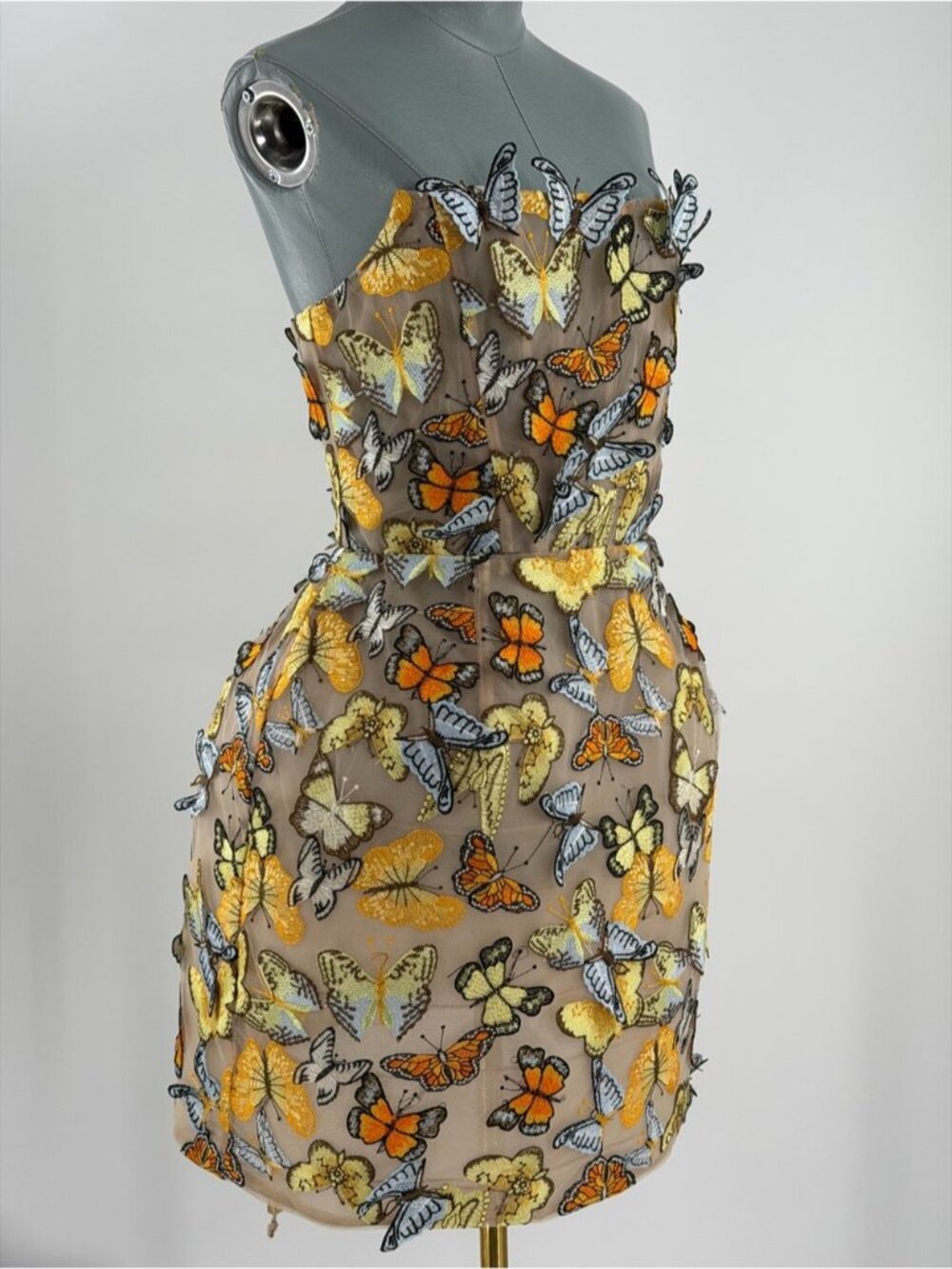 🆕 BRONX & BANCO 🧿 NWOT Bella Butterfly Maraya Strapless Mini Dress, Sz L US 8 - Picture 4 of 15